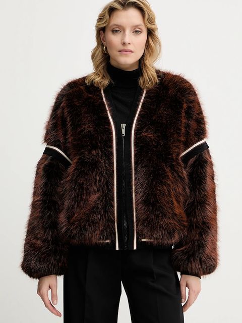 Guess kurtka KATIA kolor brązowy przejściowa W5BL67 W3790 - zdjęcie produktu nr 1