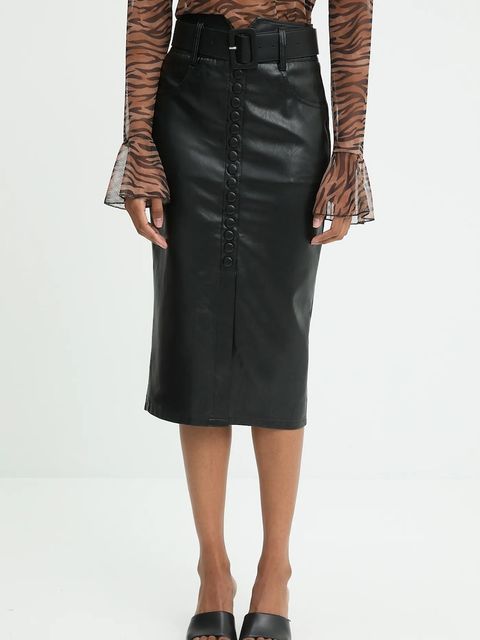 Answear.LAB spódnica kolor czarny midi ołówkowa