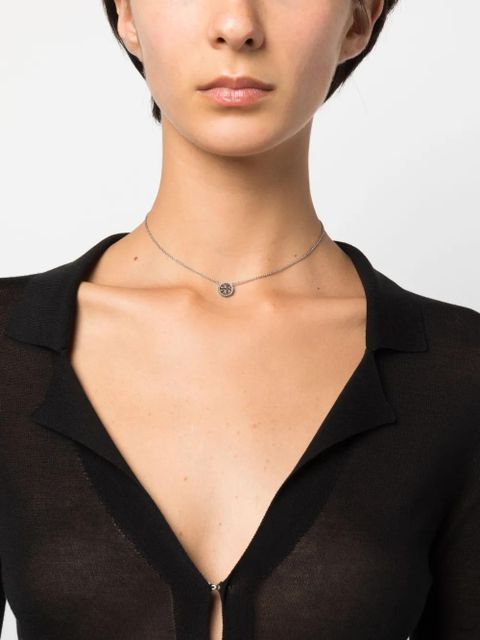 Tory Burch Miller logo-pendant necklace - Silver - zdjęcie produktu nr 2