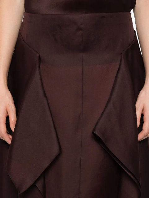 KHAITE Nina ruffled silk skirt - Purple