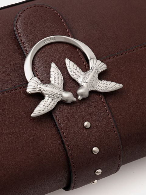 Pinko torebka skórzana kolor brązowy 105081 A2JG