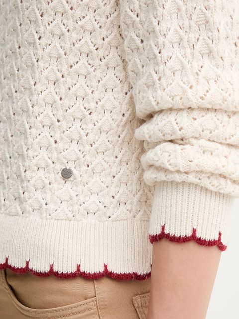 Pepe Jeans sweter damski kolor beżowy z półgolfem PL7000016