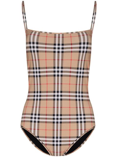 Burberry Vintage Check pattern swimsuit - Neutrals - zdjęcie produktu nr 1