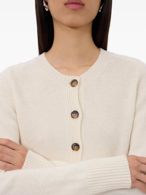 LouLou de Saison ribbed cashmere cardigan - White