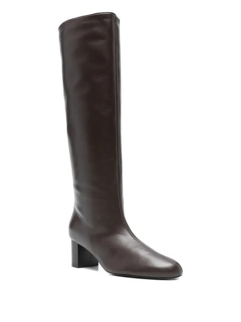 TOTEME 50mm Downtown leather knee-high boots - Brown - zdjęcie produktu nr 2
