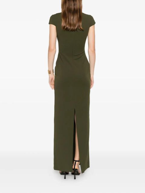 Solace London high-neck lang maxi dress - Green