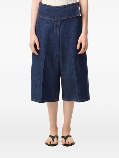 AMI Paris belted bermuda shorts - Blue