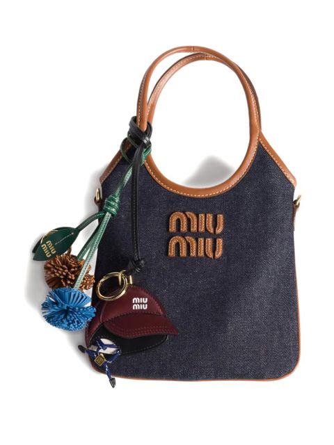 Miu Miu leather keyring - Brown