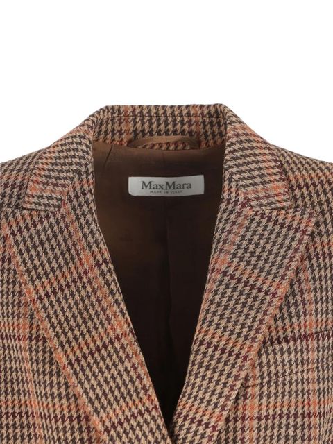 Max Mara double-breasted check blazer - Brown