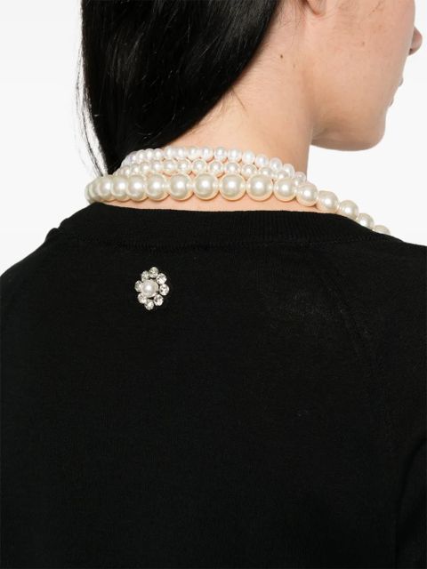 Simone Rocha pearl embellished cardigan - Black