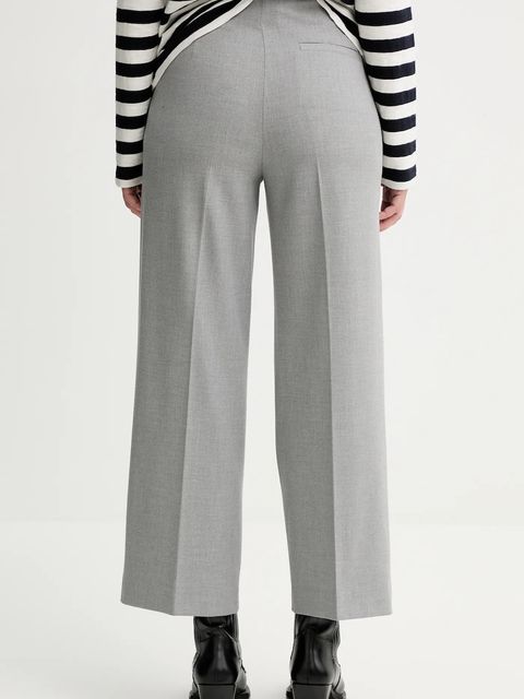 Marc O'Polo spodnie damskie kolor szary szerokie high waist M08015710423 - zdjęcie produktu nr 2