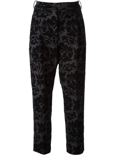 Golden Goose baroque devoré pattern trousers - Black - zdjęcie produktu nr 1