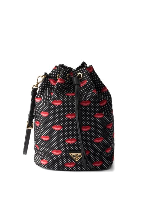 Prada Re-Nylon polka-dot pouch - Black - zdjęcie produktu nr 1