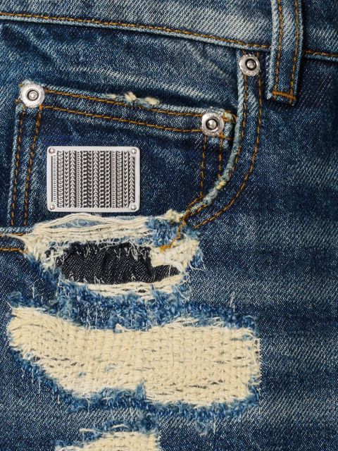 Marc Jacobs distressed straight-leg jeans - Blue