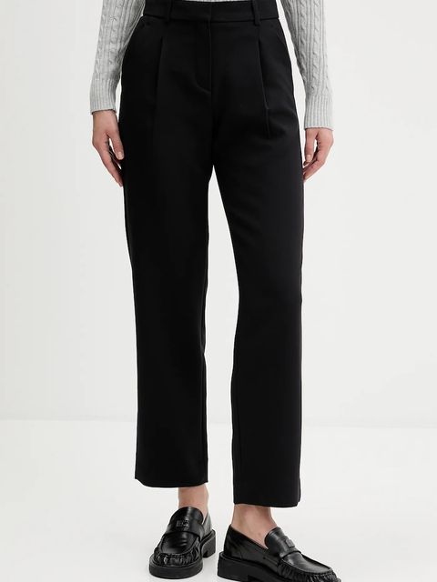 Abercrombie & Fitch spodnie damskie kolor czarny proste high waist KI156-5521-900 - zdjęcie produktu nr 1