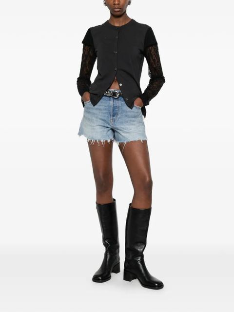 Alexander Wang distressed-effect shorts - Blue - zdjęcie produktu nr 2
