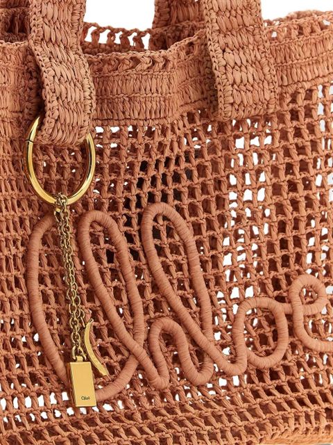 Chloé Summer Banana raffia tote bag - Neutrals