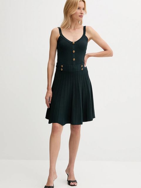 Guess spódnica EMMIE kolor zielony mini rozkloszowana W5YD65 Z0130 - zdjęcie produktu nr 2