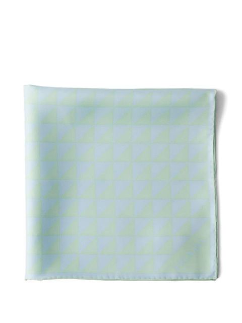 Prada printed silk twill scarf 55x55 - Blue - zdjęcie produktu nr 2