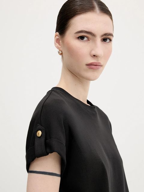 Tommy Hilfiger t-shirt bawełniany damski kolor czarny WW0WW45628