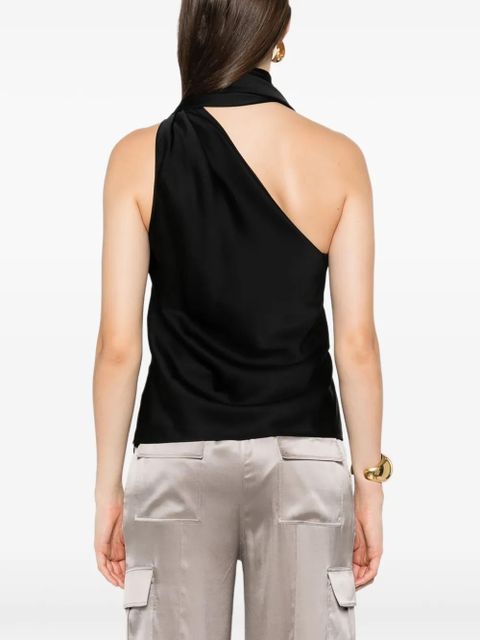 TOM FORD one-shoulder scarf-detail top - Black