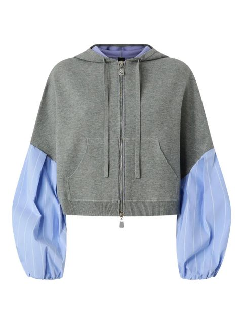 PINKO puff-sleeve hoodie - Grey - zdjęcie produktu nr 1