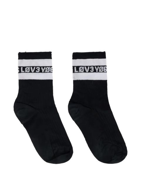 Valentino Garavani striped socks - Black - zdjęcie produktu nr 1