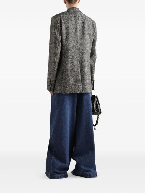 Dolce & Gabbana herringbone double-breasted jacket - Grey