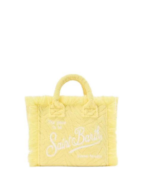 MC2 Saint Barth mini Vanity zebra-embossed frayed tote bag - Yellow - zdjęcie produktu nr 1