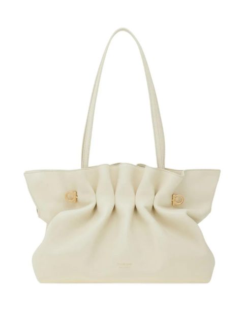 Ferragamo medium soft Gancini-pin gathered shoulder bag - Neutrals - zdjęcie produktu nr 1