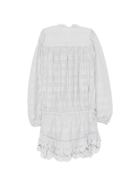 MARANT ÉTOILE Preya ruffled cotton mini dress - Blue - zdjęcie produktu nr 2