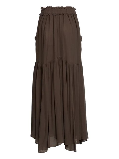 MARANT ÉTOILE Besma elasticated-waist maxi skirt - Brown - zdjęcie produktu nr 2
