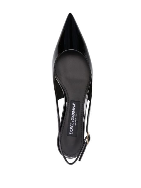 Dolce & Gabbana 40mm patent slingback pumps - Black