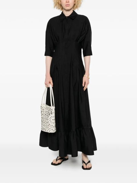 Max Mara cotton short-sleeve maxi dress - Black - zdjęcie produktu nr 2