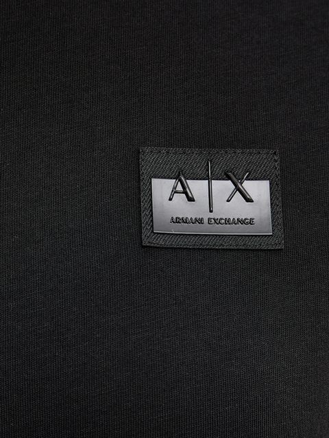 Armani Exchange t-shirt bawełniany damski kolor czarny XW001386 AF10356