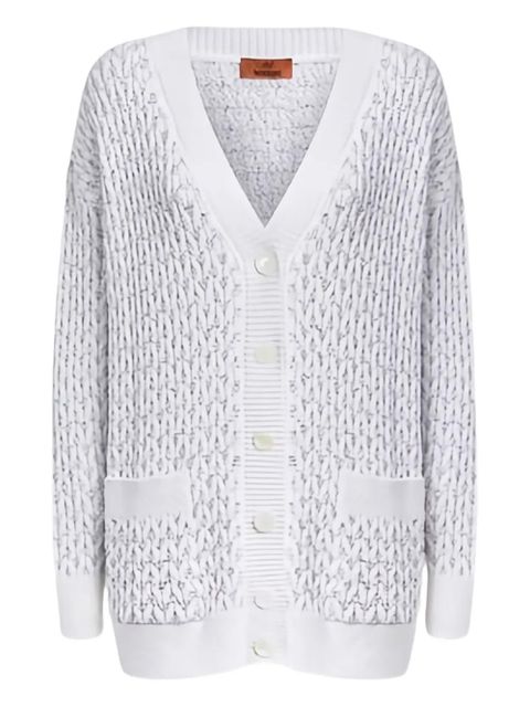 Missoni patch-pockets cardigan - White - zdjęcie produktu nr 1