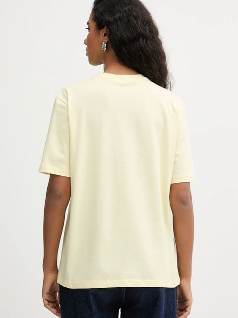 Patrizia Pepe t-shirt bawełniany damski kolor żółty 8M1612 J089