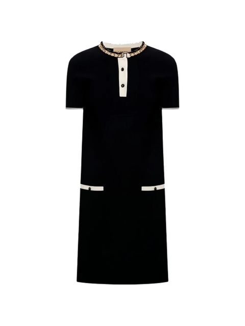 Valentino Garavani button collar midi dress - Black - zdjęcie produktu nr 1
