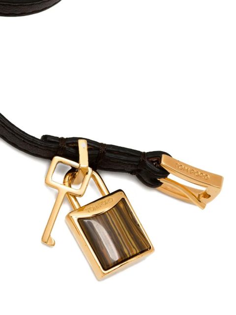 TOM FORD lock pendant bracelet - Brown
