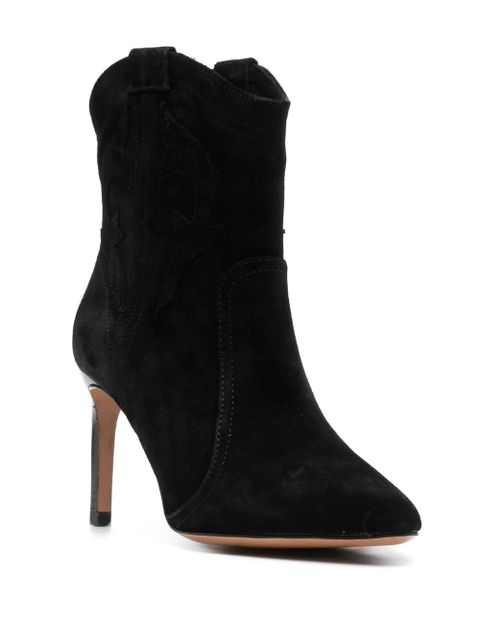 Ba&Sh 80mm suede ankle boots - Black - zdjęcie produktu nr 2