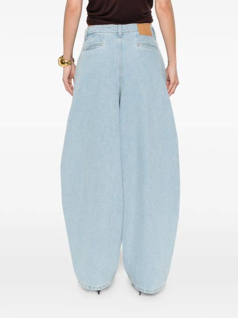 Magda Butrym pleated widw-leg jeans - Blue