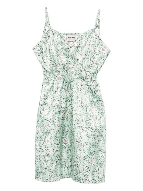 Miu Miu swirl-print dre - Green - zdjęcie produktu nr 1