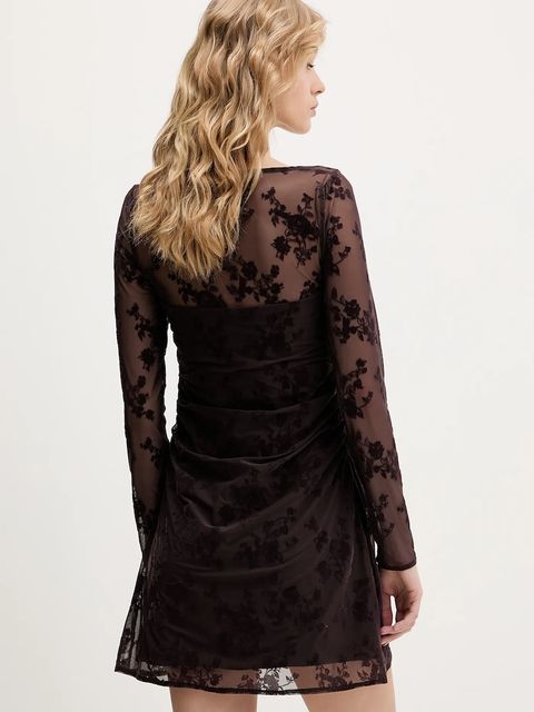 Abercrombie & Fitch sukienka kolor bordowy mini dopasowana KI159-6339-404