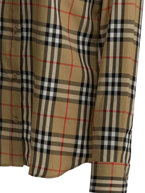 Burberry long-sleeved checked shirt - Neutrals