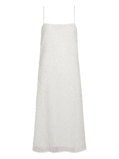 Proenza Schouler Virginie embroidery-detail midi dress - White - zdjęcie produktu nr 1