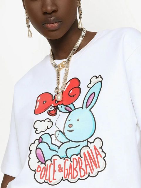 Dolce & Gabbana DG logo crystal and faux pearl-detail drop earrings - Gold