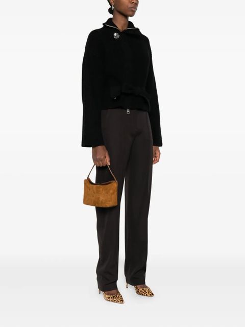 Christopher Esber calf suede top-handle mini bag - Brown - zdjęcie produktu nr 2