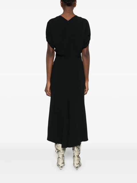 Victoria Beckham Edith v-neck midi dress - Black