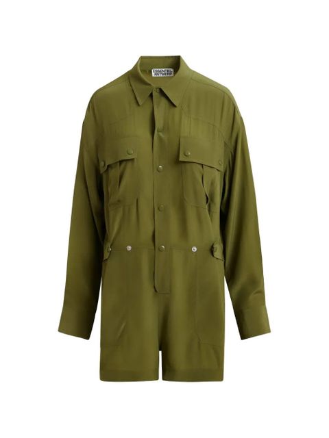 Essentiel Antwerp chest-pockets button-up maxi dress - Green - zdjęcie produktu nr 2