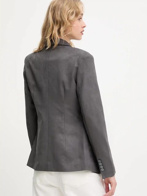 Answear.LAB marynarka kolor szary jednorzędowa gładka